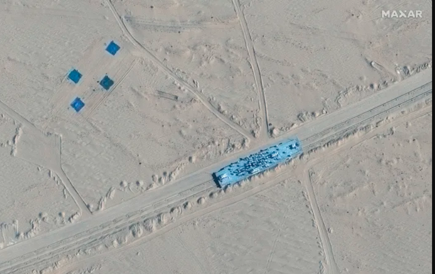 Satellite images show China built mock-ups of US warships